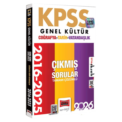 KPSS Genel Kültür Tarih-Coğrafya-Vatandaşlık 2016-2026 Konu Konu Çıkmış Sorular Yargı Yayınları 2026