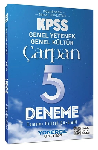 KPSS Genel Yetenek Genel Kültür Çarpan 5 Deneme Çözümlü Yönerge Yayınları 2026