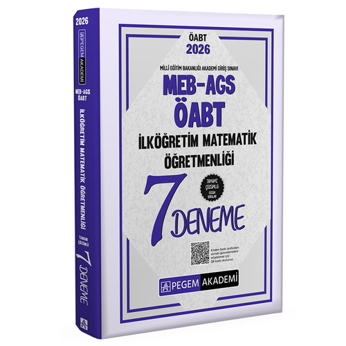 MEB AGS ÖABT İlköğretim Matematik Öğretmenliği Tamamı Çözümlü 7 Deneme Pegem Akademi Yayınları 2026