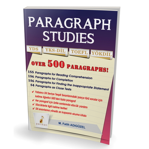Paragraph Studies YDS YKSDİL TOEFL - M. Fatih Adıgüzel Pelikan Yayınları 2026