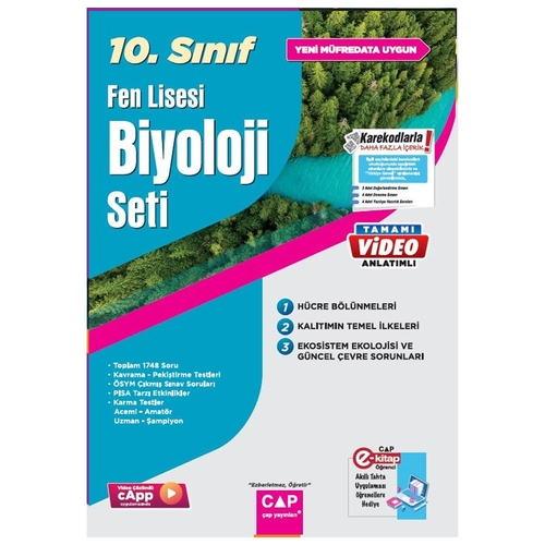 10. Sınıf Fen Lisesi Biyoloji Seti Çap Yayınları
