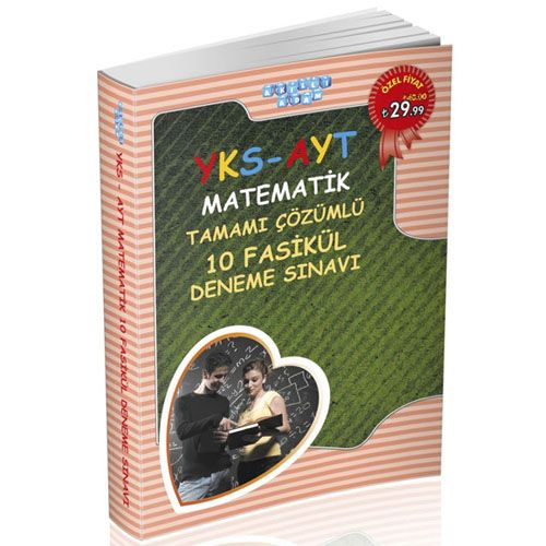 YKS AYT 2. Oturum Matematik Tamamı Çözümlü 10 Fasikül Deneme Sınavı Akıllı Adam Yayınları