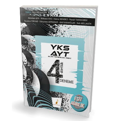 YKS AYT Eşit Ağırlık 4 Dörtlük 4 Deneme Sınavı Pelikan Yayınları