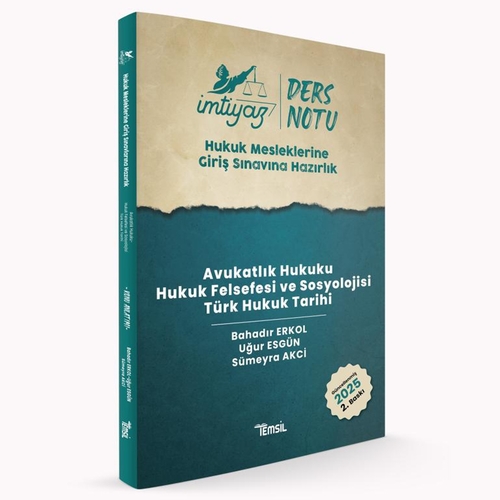 İmtiyaz HMGS Avukatlık Hukuku, Hukuk Felsefesi ve Sosyolojisi, Türk Hukuk Tarihi Ders Notları Temsil Kitap Yayınları 2025