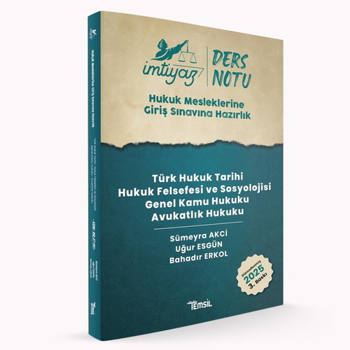 İmtiyaz HMGS Türk Hukuk Tarihi, Hukuk Felsefesi-Sosyolojisi, G.K.H, A.H. Ders Notları Temsil Kitap Yayınları 2025