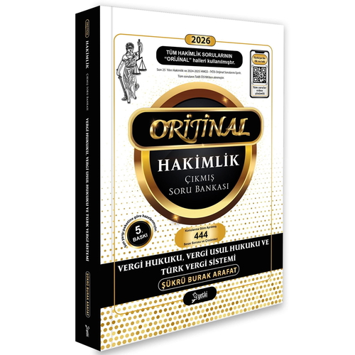 Orijinal Hakimlik Vergi Hukuku, Vergi Usul Hukuku ve Türk Vergi Sistemi Çıkmış Soru Bankası Yetki Yayınları 2026