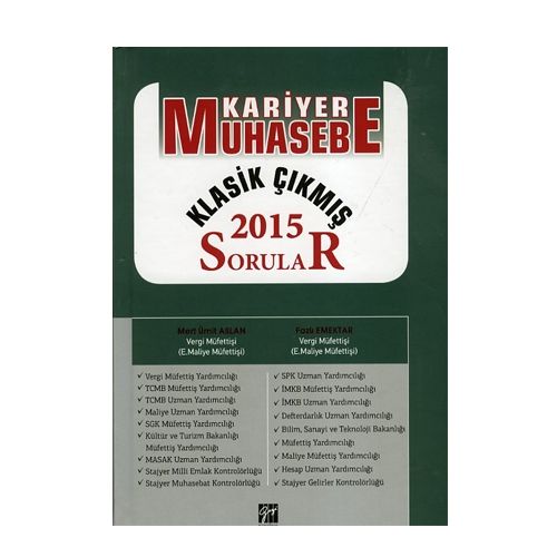 Kariyer Muhasebe Klasik Çıkmış Sorular Gazi Yayınları