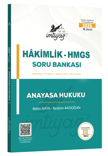 Hakimlik HMGS Anayasa Hukuku Soru Bankası İmtiyaz Yayınları 2026