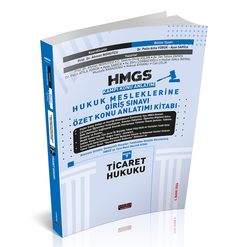 HMGS Özet Konu Anlatımı Ticaret Hukuku Savaş Yayınları 2026