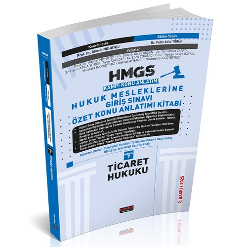 HMGS Özet Konu Anlatımı Ticaret Hukuku Savaş Yayınları Mart 2025