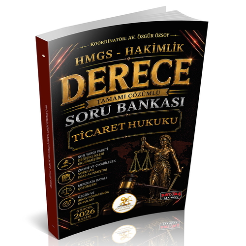 HUKAL HMGS-Hakimlik Derece Ticaret Hukuku Soru Bankası Savaş Yayınevi 2026