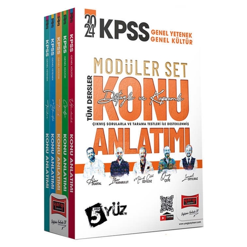 KPSS 5Yüz Ekibi GK-GY Tüm Dersler Konu Anlatımlı Modüler Set Yargı Yayınları 2024