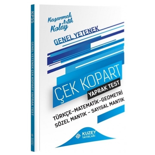 KPSS Genel Yetenek Yaprak Test Çek Kopart Kuzey Akademi Yayınları 2021
