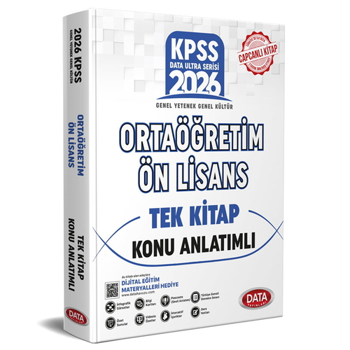 KPSS Ortaöğretim Ön Lisans Konu Anlatımlı Tek Kitap Data Yayınları 2026