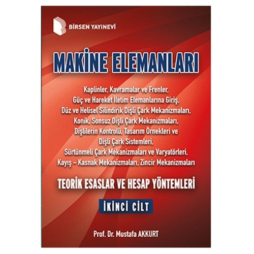 Makine Elemanları Cilt: 2 - Mustafa Akkurt