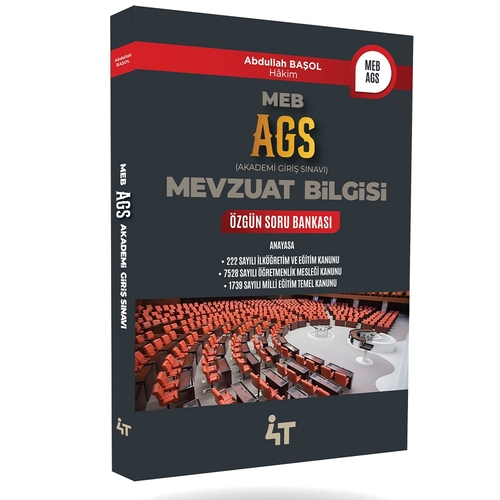 MEB AGS Mevzuat Bilgisi Özgün Soru Bankası 4T Yayınları 2025
