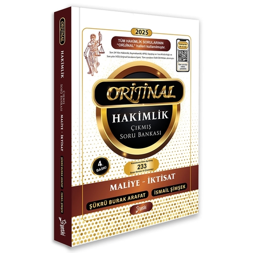 Orijinal Maliye, İktisat Hakimlik Çıkmış Soru Bankası Yetki Yayınları 2025