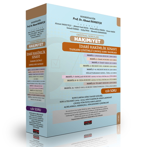 Orijinal Sorular HAKİMİYET İdari Hakimlik Sınavı Çıkmış Soru Bankası Seti Savaş Yayınları 2025