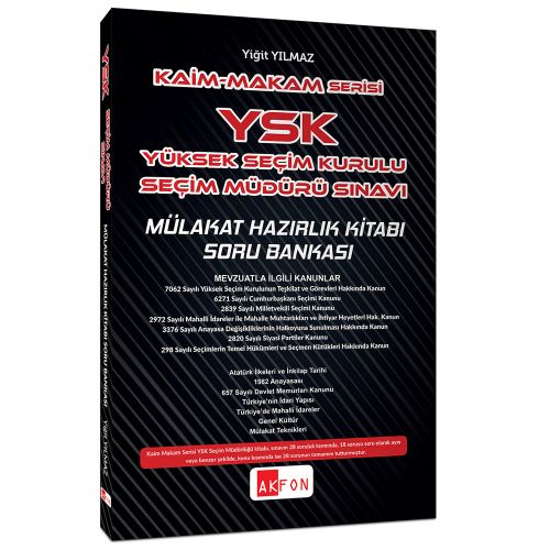 Kaim Makam YSK Mülakat Hazırlık Kitabı Soru Bankası - Yiğit Yılmaz