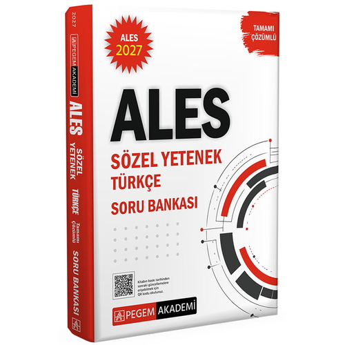 ALES Sözel Yetenek Türkçe Tamamı Çözümlü Soru Bankası Pegem Akademi Yayınları 2027