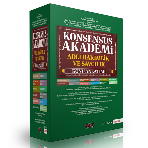 KONSENSUS Akademi Adli Hakim ve Savcılık Sınavı Konu Anlatımı Savaş Yayınevi Eylül 2026