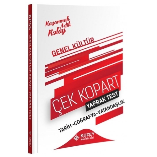 KPSS Genel Kültür Yaprak Test Çek Kopart Kuzey Akademi Yayınları 2021