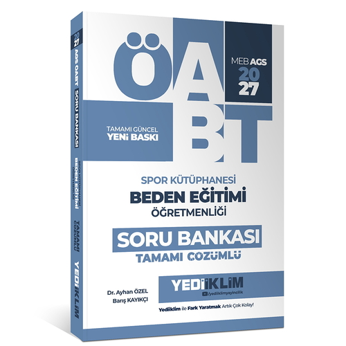 MEB AGS ÖABT Beden Eğitimi Öğretmenliği Tamamı Çözümlü Soru Bankası Yediiklim Yayınları 2027
