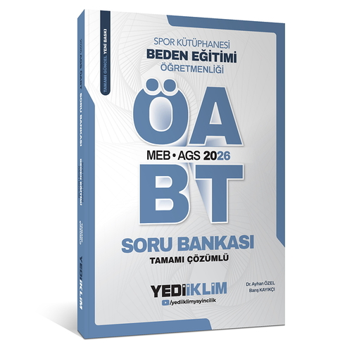 MEB AGS ÖABT Beden Eğitimi Öğretmenliği Tamamı Çözümlü Soru Bankası Yediiklim Yayınları 2026