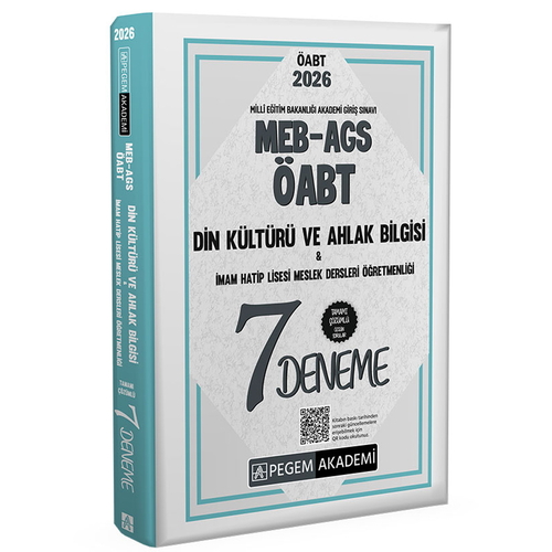 MEB AGS ÖABT Din Kültürü Ve Ahlak Bilgisi Öğretmenliği Tamamı Çözümlü 7 Deneme Pegem Akademi Yayınları 2026