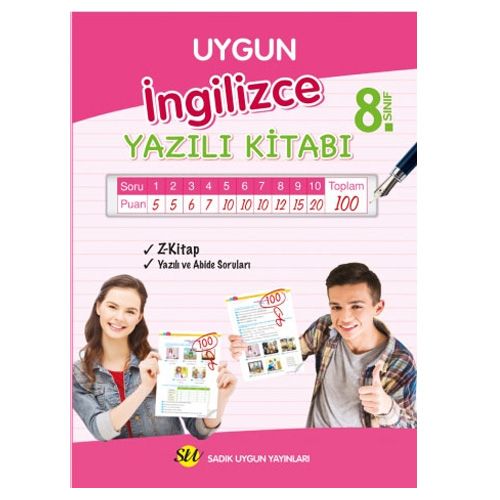 8. Sınıf İngilizce Yazılı Kitabı Sadık Uygun Yayınları