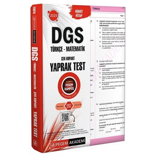 DGS Çek Kopart Yaprak Test Pegem Akademi Yayınları 2025