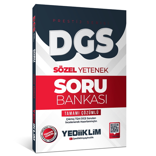 DGS Prestij Serisi Sözel Yetenek Tamamı Çözümlü Soru Bankası Yediiklim Yayınları 2026