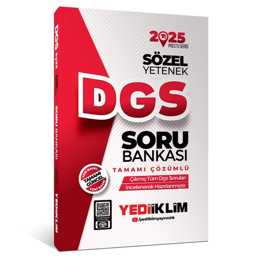 DGS Sözel Yetenek Tamamı Çözümlü Soru Bankası Yediiklim Yayınları 2025