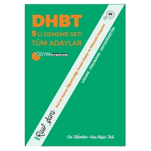 DHBT Tüm Adaylar 5 Deneme Rauf Şara 2021
