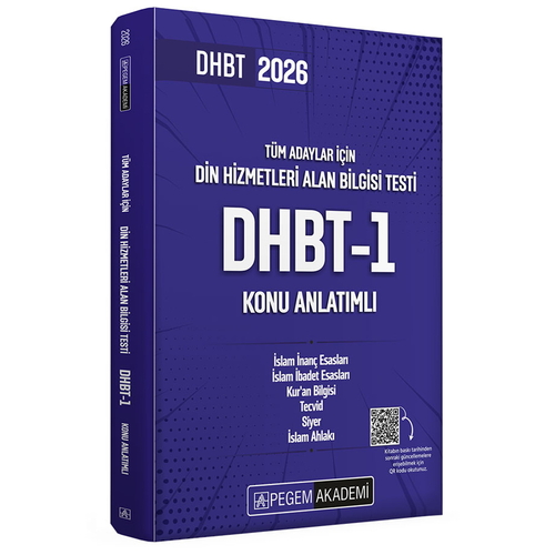 Din Hizmetleri Alan Bilgisi Testi DHBT-1 Konu Anlatımlı Pegem Akademi Yayınları 2026