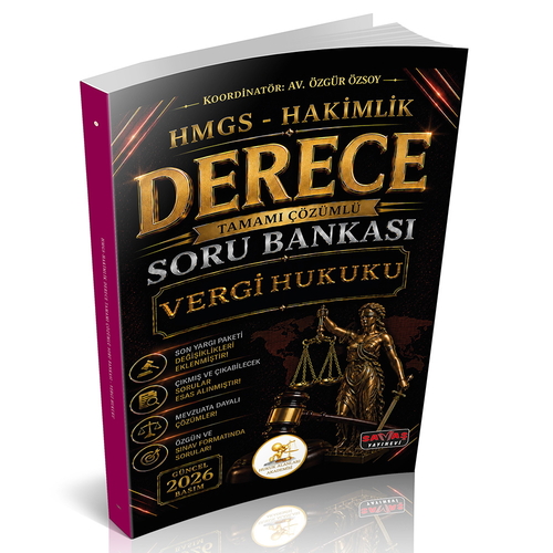 HUKAL HMGS-Hakimlik Derece Vergi Hukuku Soru Bankası Savaş Yayınevi 2026