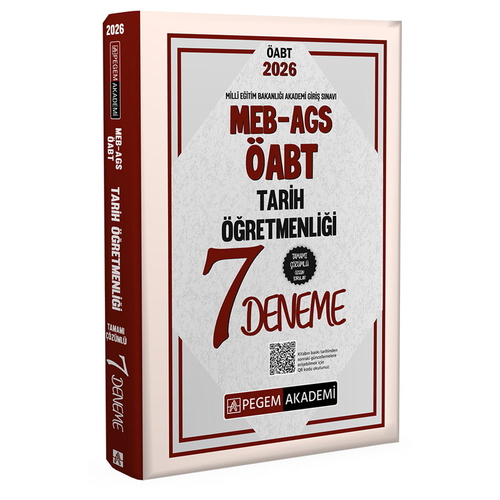 MEB AGS ÖABT Tarih Öğretmenliği Tamamı Çözümlü 7 Deneme Pegem Akademi Yayınları 2026