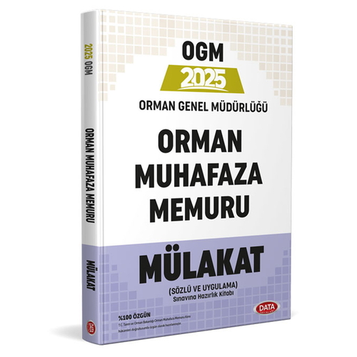Orman Genel Müdürlüğü Orman Muhafaza Memuru Mülakat Hazırlık Kitabı Data Yayınları 2025