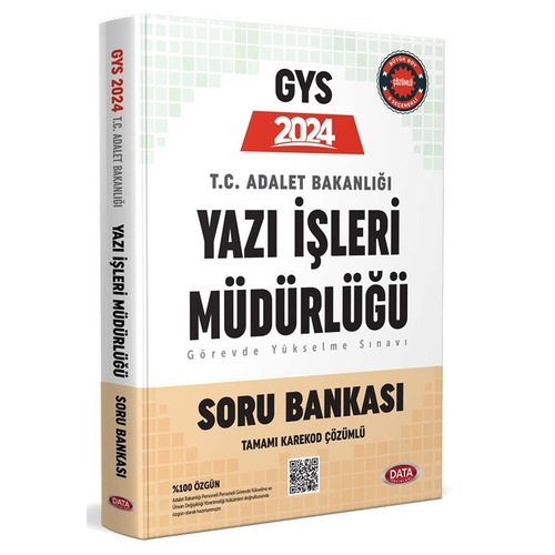 T.C. Adalet Bakanlığı Yazı İşleri Müdürlüğü Soru Bankası Data Yayınları 2024