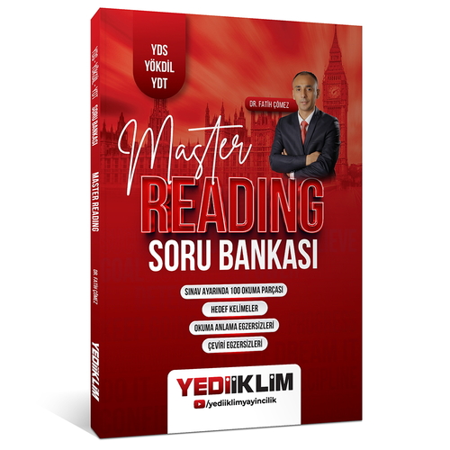 YDS YÖKDİL YDT Master Reading Soru Bankası Yediiklim Yayınları
