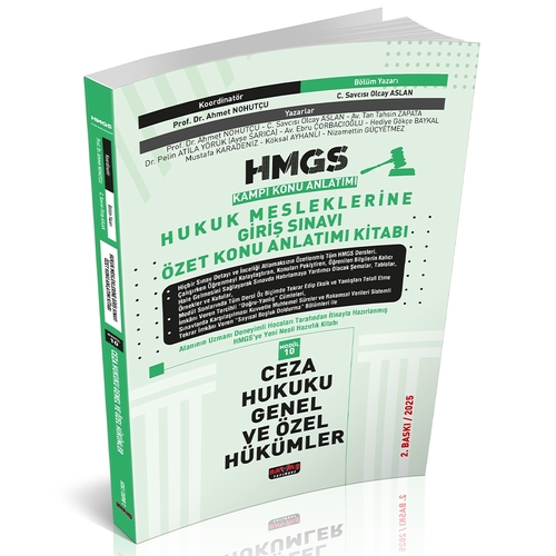 HMGS Özet Konu Anlatımı Ceza Hukuku Savaş Yayınları Mart 2025