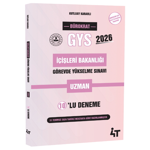 İçişleri Bakanlığı Görevde Yükselme Sınavı Uzman 10’lu Deneme 4T Yayınları 2026