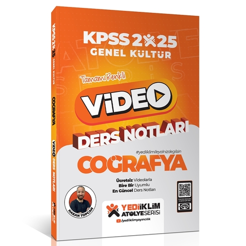 KPSS Genel Kültür Atölye Coğrafya Video Ders Notları Yediiklim Yayınları 2025