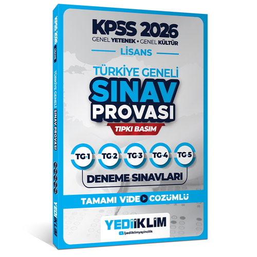 KPSS GY-GK Lisans Türkiye Geneli Sınav Provası Tıpkı Basım Deneme Sınavları Yediiklim Yayınları 2026
