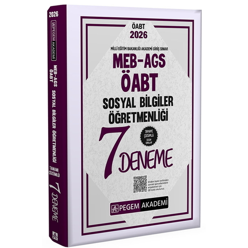 MEB AGS ÖABT Sosyal Bilgiler Öğretmenliği Tamamı Çözümlü 7 Deneme Pegem Akademi Yayınları 2026