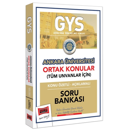 GYS Ankara Üniversitesi Ortak Konular Konu Özetli Açıklamalı Soru Bankası Yargı Yayınları