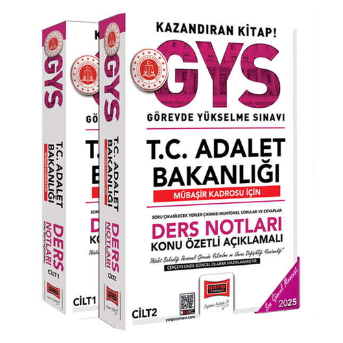 GYS T.C Adalet Bakanlığı Mübaşir Kadrosu İçin Ders Notları Yargı Yayınları 2025