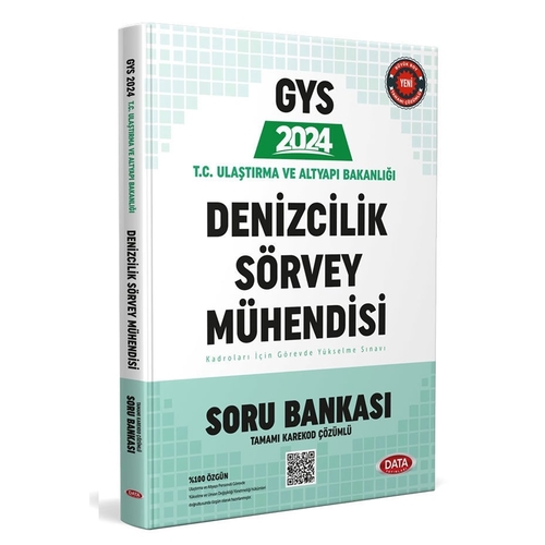 GYS T.C. Ulaştırma ve Altyapı Bakanlığı Denizcilik Sörvey Mühendisi Soru Bankası Data Yayınları 2024