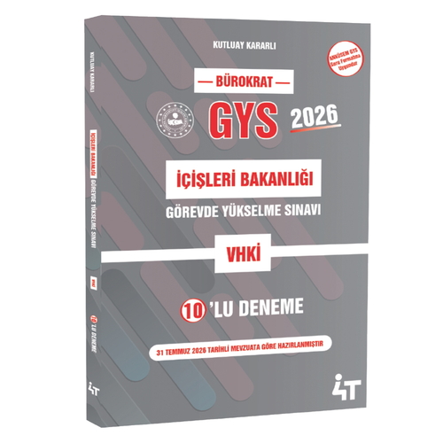 İçişleri Bakanlığı Görevde Yükselme Sınavı VHKİ 10’lu Deneme 4T Yayınları 2026