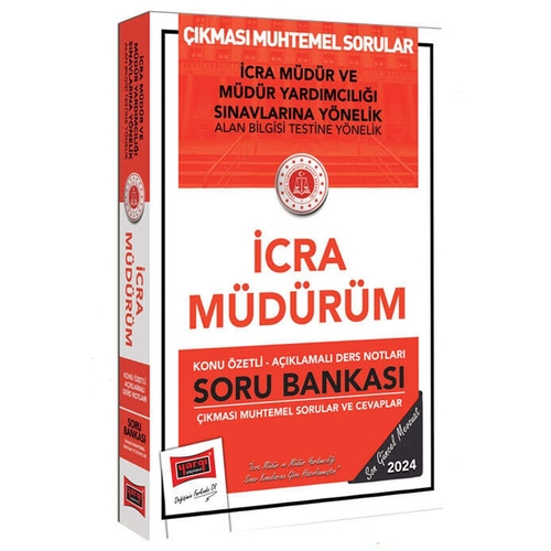İcra Müdürüm Alan Bilgisi Soru Bankası Yargı Yayınları 2024